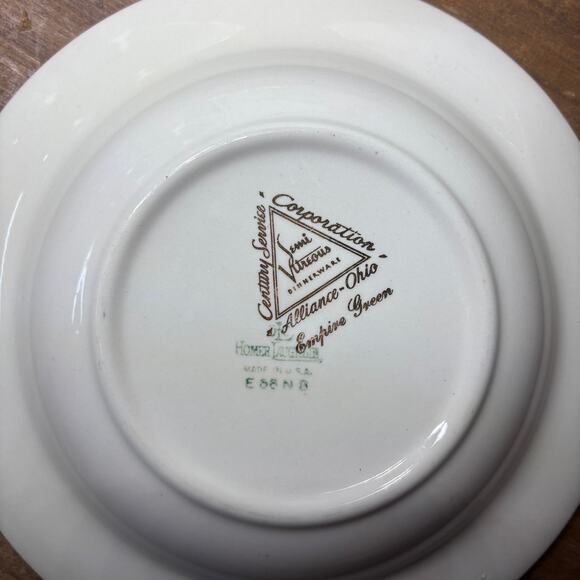 Vintage Homer Laughlin Century Green Plate/ Salad Bowl Set - Picture 7 of 8